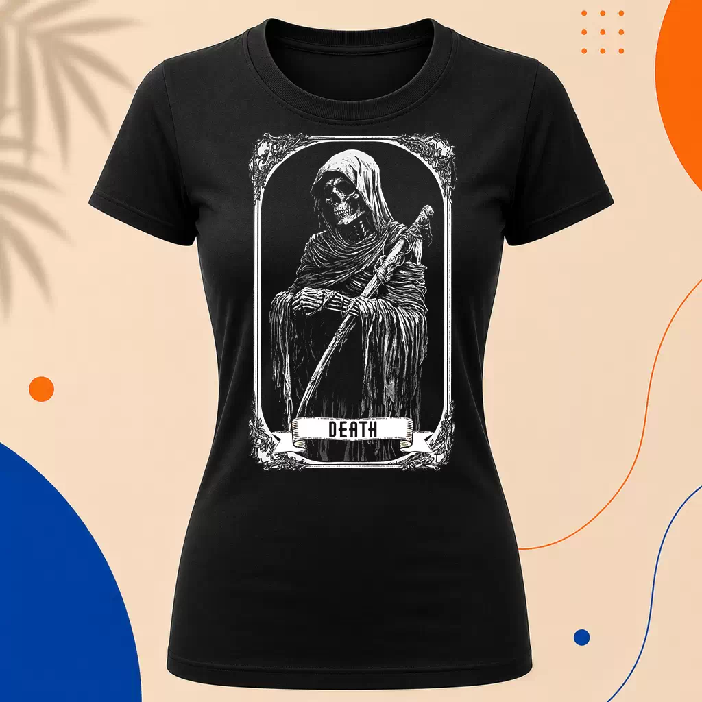 Dámské tričko - Death - Smrt - Tarot - Velká arkána